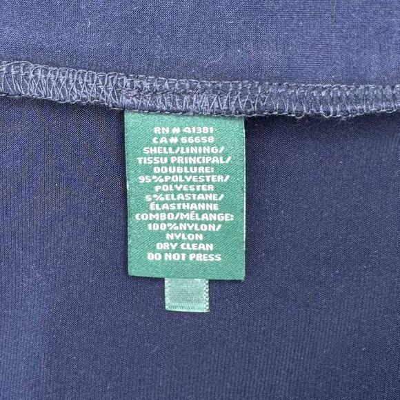 Lauren Ralph Lauren Sequin Mock Neck Evening Gown Navy Sz 12 Formal Maxi $240 - Picture 15 of 16